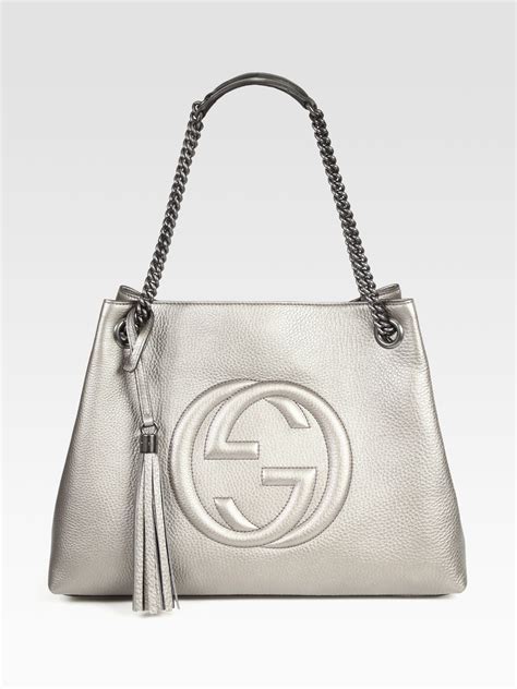 gucci bag with silver hardware.